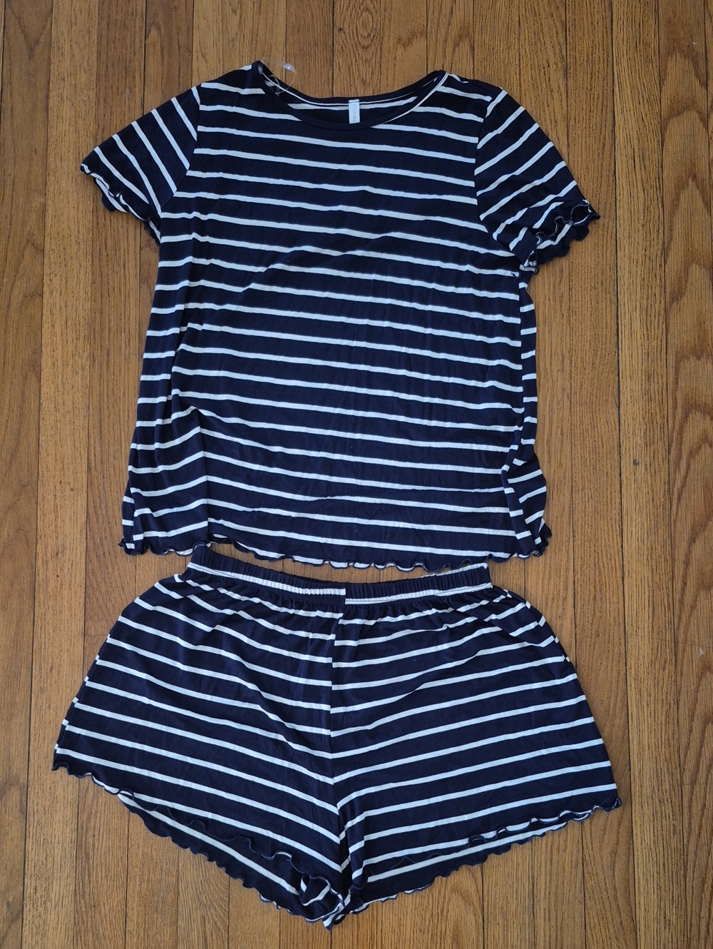 PinkBlush Navy Striped Shorts Pajama Set